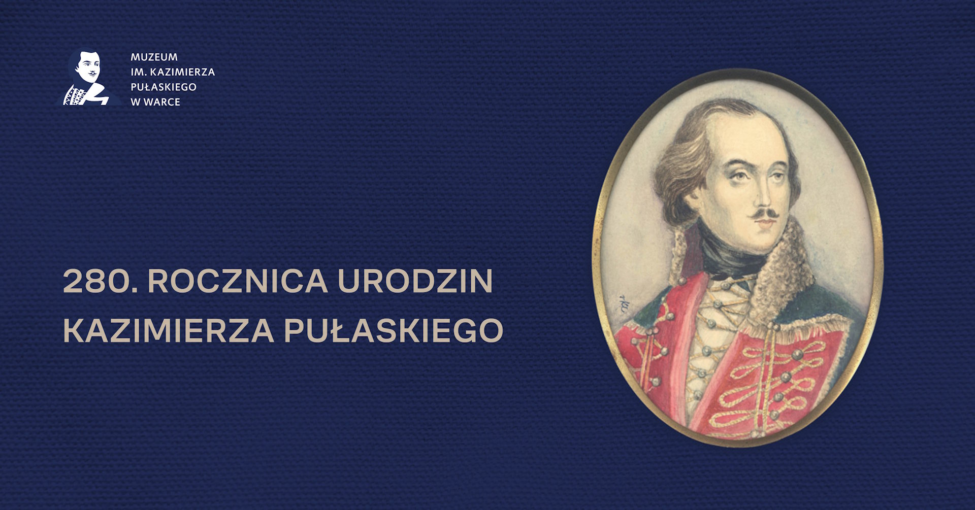 Baner informacyjny - 280. Rocznica urodzin Kazimierza Pułaskiego