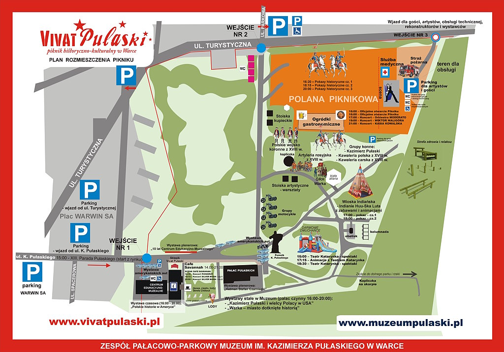 Mapa Pikniku Vivat Pulaski 2026 mini